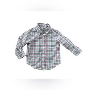 Janie and Jack 12-18 Months Pastel Check Poplin Button Down Shirt